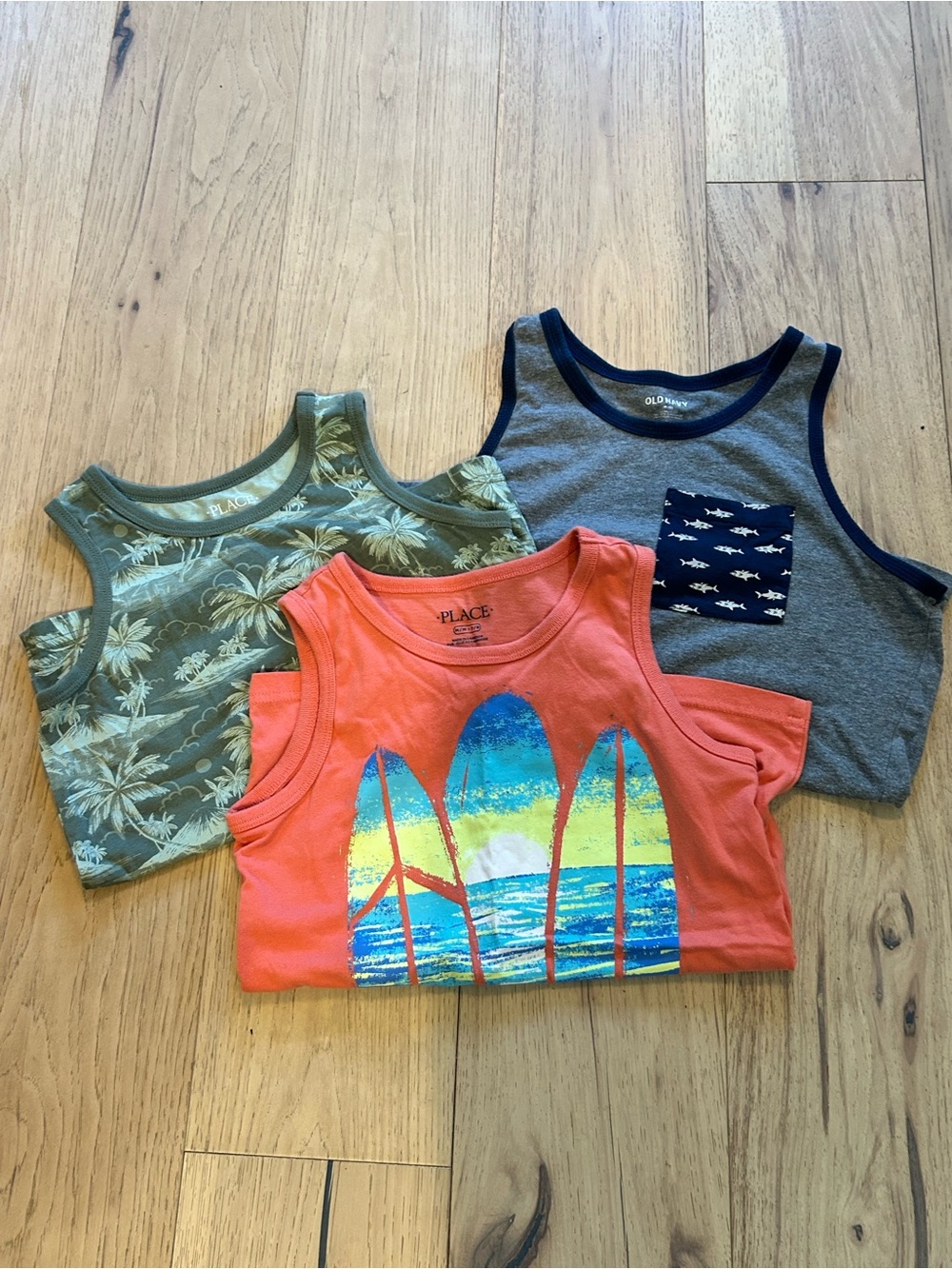 The Children's Place Coral Surfboard Graphic Tank Top